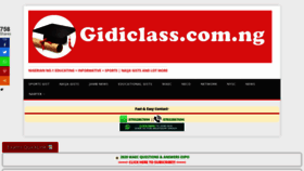 What Gidiclass.com.ng website looked like in 2020 (3 years ago)