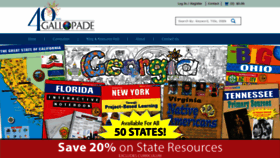 What Gallopade.com website looked like in 2020 (3 years ago)