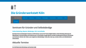 What Gruenderwerkstatt-koeln.de website looked like in 2020 (3 years ago)