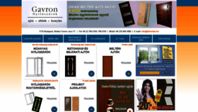 What Gavron.hu website looked like in 2020 (3 years ago)
