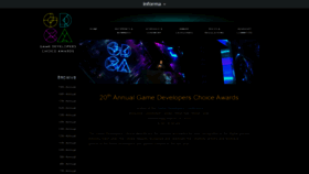 What Gamechoiceawards.com website looked like in 2020 (3 years ago)