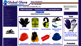 What Globalglove.com website looked like in 2020 (4 years ago)