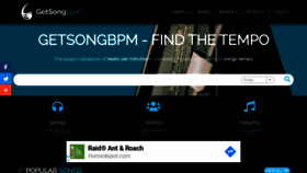 What Getsongbpm.com website looked like in 2020 (3 years ago)