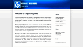 What Gregorypolymers.com website looked like in 2020 (5 years ago)