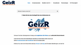 What Geizr.de website looked like in 2020 (3 years ago)