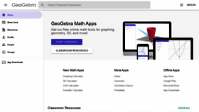 What Geogebra.org website looked like in 2020 (3 years ago)