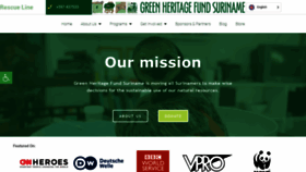 What Greenfundsuriname.org website looked like in 2020 (3 years ago)