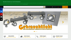 What Gebrauchtlicht.de website looked like in 2020 (3 years ago)