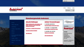 What Gemeinde-andermatt.ch website looked like in 2020 (3 years ago)