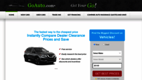 What Goauto.com website looked like in 2020 (3 years ago)