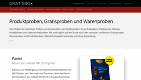 What Gratisbox.de website looked like in 2020 (3 years ago)
