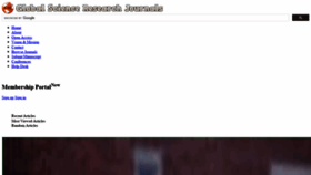 What Globalscienceresearchjournals.org website looked like in 2020 (5 years ago)