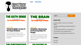What Growyourthoughts.com website looked like in 2020 (3 years ago)