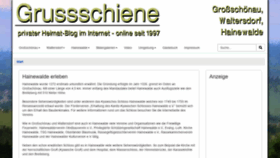 What Grussschiene.de website looked like in 2020 (3 years ago)