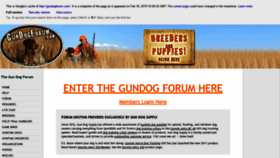 What Gundogforum.com website looked like in 2020 (3 years ago)