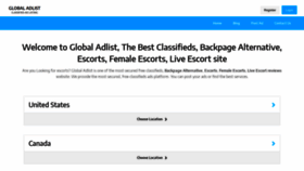 What Globaladlist.com website looked like in 2020 (3 years ago)