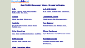What Genealogylinks.net website looked like in 2020 (3 years ago)