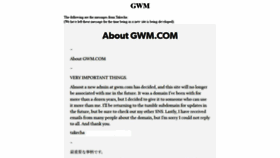 What Gwm.com website looked like in 2020 (3 years ago)