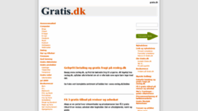 What Gratis.dk website looked like in 2020 (3 years ago)