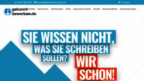 What Gekonntbewerben.de website looked like in 2020 (3 years ago)