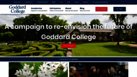 What Goddard.edu website looked like in 2020 (3 years ago)