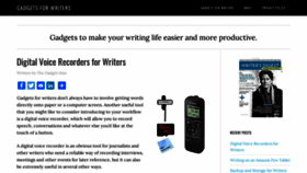 What Gadgetsforwriters.com website looked like in 2020 (3 years ago)
