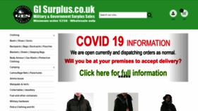 What Gi-surplus.co.uk website looked like in 2020 (3 years ago)