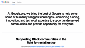 What Google.org website looked like in 2020 (3 years ago)