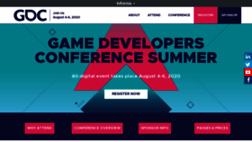 What Gdconf.com website looked like in 2020 (3 years ago)