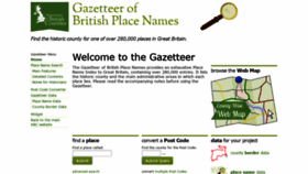 What Gazetteer.org.uk website looked like in 2020 (3 years ago)