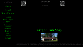 What Gregsclocks.com website looked like in 2020 (3 years ago)