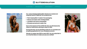 What Glitterevolution.com website looked like in 2020 (3 years ago)