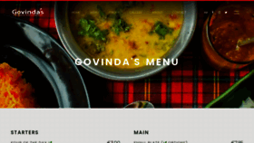What Govindas.ie website looked like in 2020 (3 years ago)