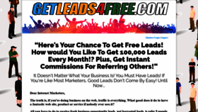 What Getleads4free.com website looked like in 2020 (3 years ago)