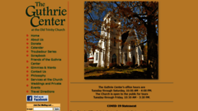 What Guthriecenter.org website looked like in 2020 (5 years ago)