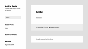What Getarticlegenie.com website looked like in 2020 (3 years ago)
