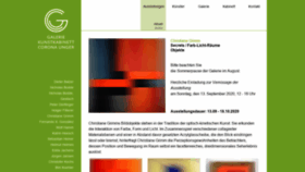 What Galerie-corona-unger.de website looked like in 2020 (3 years ago)