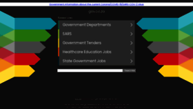 What Gov.co.za website looked like in 2020 (3 years ago)
