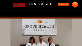 What Grovehealthdental.com website looked like in 2020 (3 years ago)