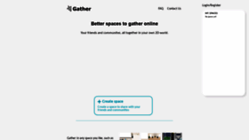 What Gather.town website looked like in 2020 (3 years ago)