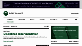 What Governance.co.uk website looked like in 2020 (3 years ago)