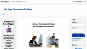 What Genealogy.edu website looked like in 2020 (3 years ago)