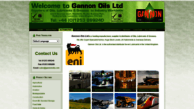 What Gannonoils.co.uk website looked like in 2020 (3 years ago)