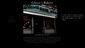 What Glasersbakeshop.com website looked like in 2020 (3 years ago)