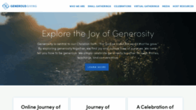 What Generousgiving.com website looked like in 2020 (3 years ago)