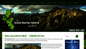 What Greatbarrierislandtourism.co.nz website looked like in 2020 (3 years ago)