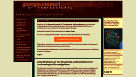 What Georgia-archaeology.org website looked like in 2020 (3 years ago)