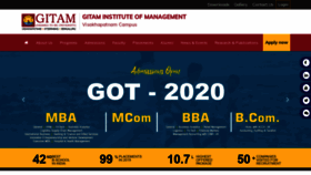 What Gim.gitam.edu website looked like in 2020 (3 years ago)