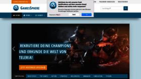 What Gamessphere.de website looked like in 2020 (3 years ago)