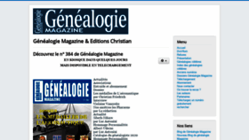 What Genealogiemagazine.com website looked like in 2020 (3 years ago)